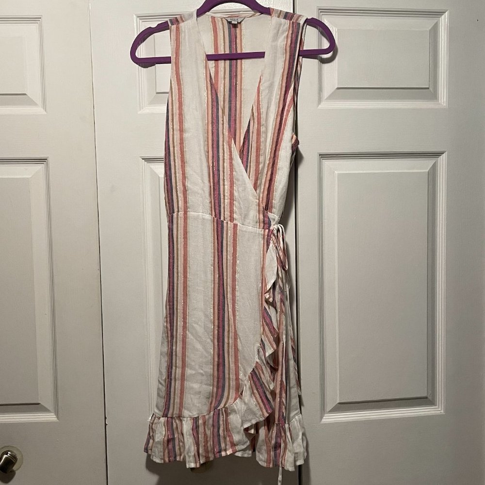 COPY - Rails Vertical Stripe Sleeveless Wrap Dress - Size Large